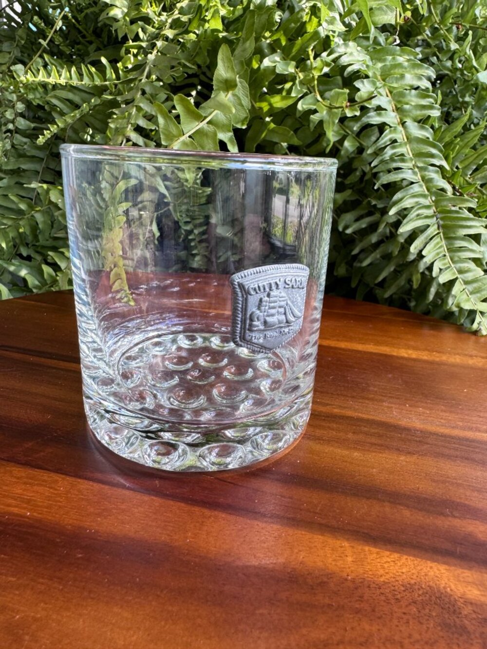 Vintage Cutty Sark The Real McCoy Pewter Medallion Whiskey Rocks Glass